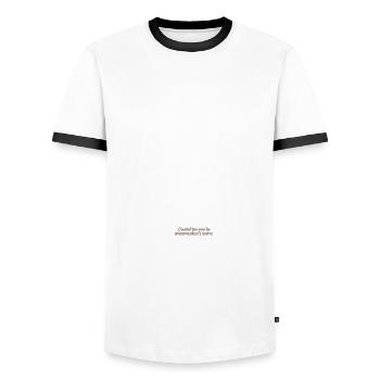 Reutte Tirol Austria Ski Resort T Shirt Design - Men's Ringer Shirt - white/black - Front - AI Model Female 172 light (172cm) & AI Model Male 178 dark (178cm)