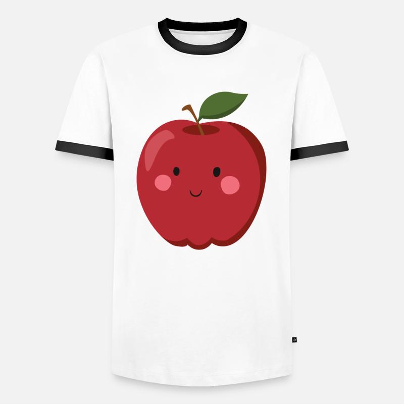 Apple - Men's Ringer Shirt - white/black