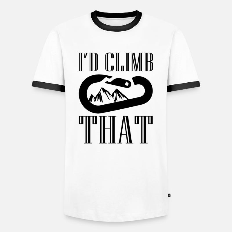 bouldering - Männer Kontrast-T-Shirt - Weiß/Schwarz