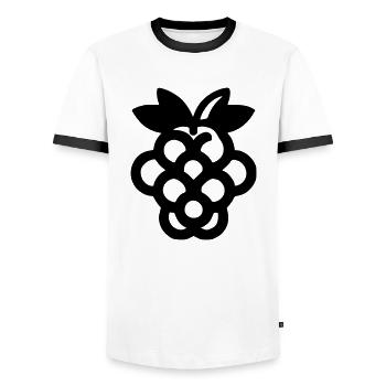 Grape Grapes - Men's Ringer Shirt - white/black - Front - AI Model Female 172 light (172cm) & AI Model Male 178 dark (178cm)