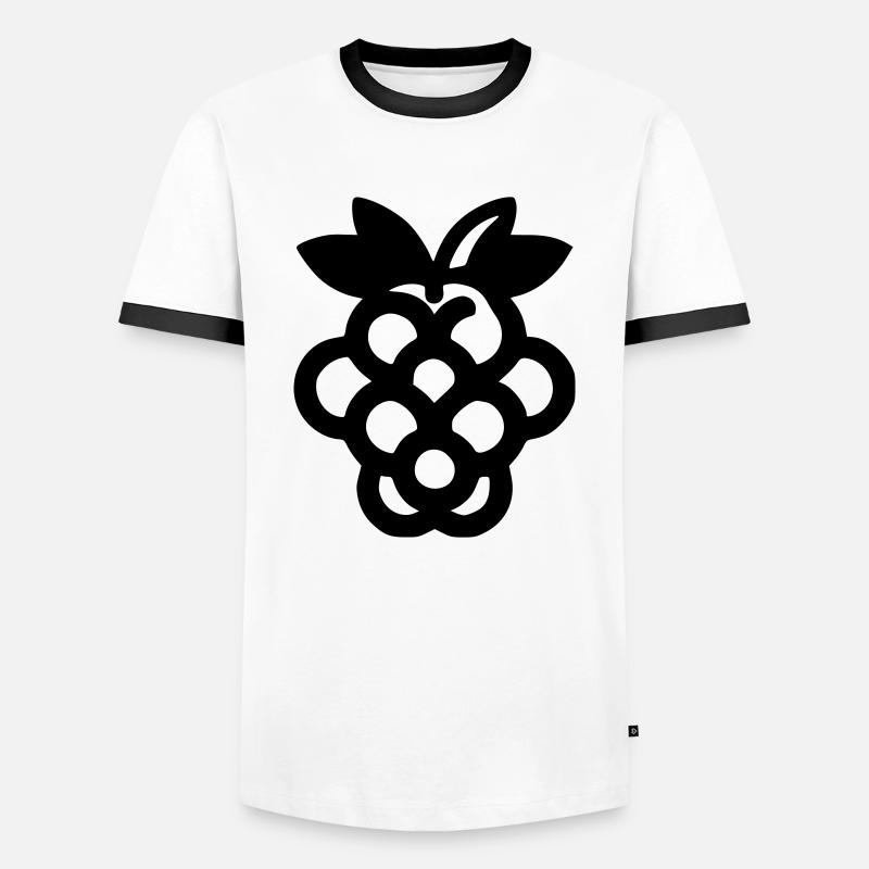 Trauben - Männer Kontrast-T-Shirt - Weiß/Schwarz