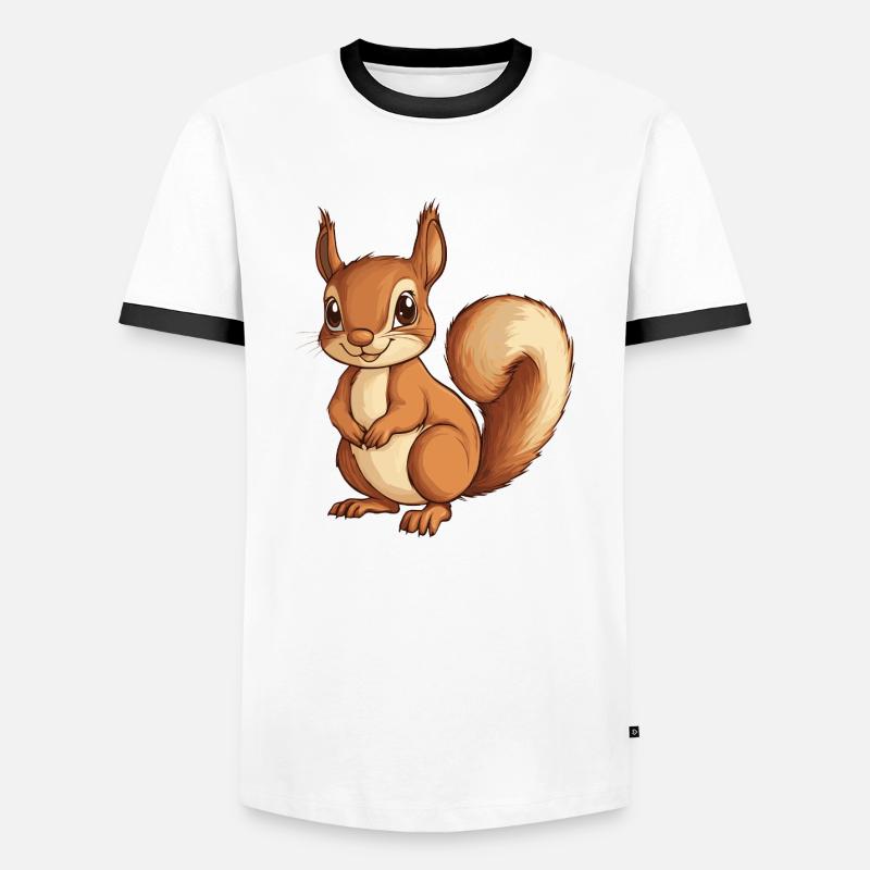 Squirrel - Men's Ringer Shirt - white/black