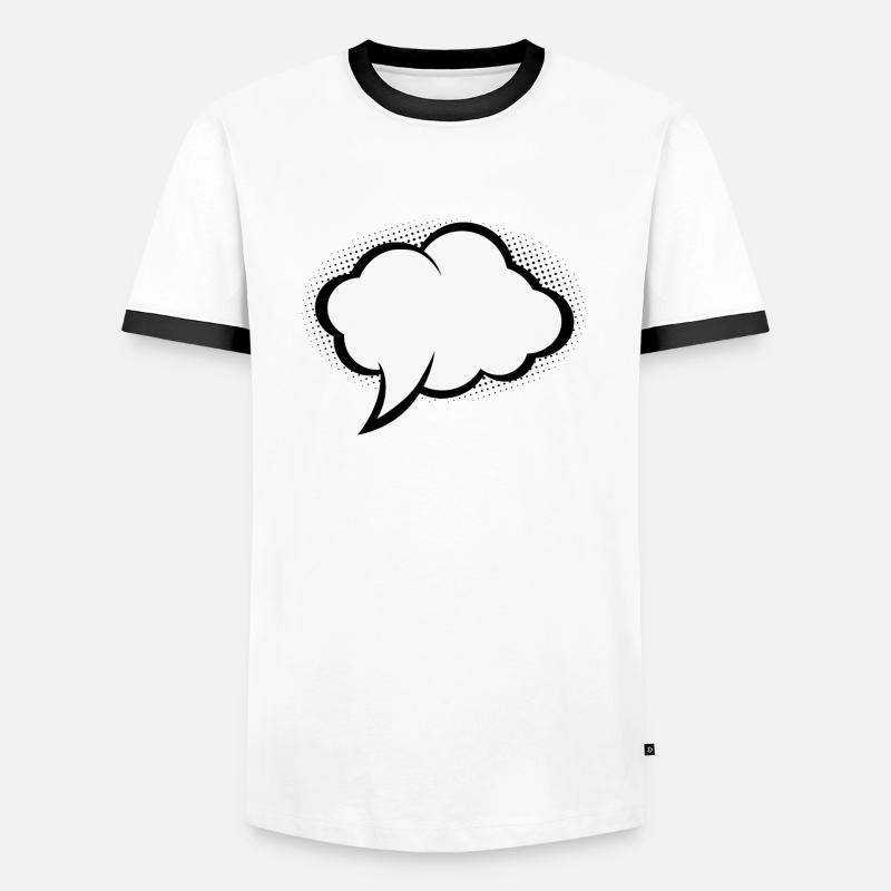 Comic speech bubble - Men's Ringer Shirt - white/black