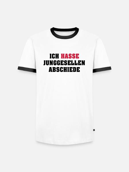 Ich hasse Junggesellenabschiede - Männer Kontrast-T-Shirt - Weiß/Schwarz