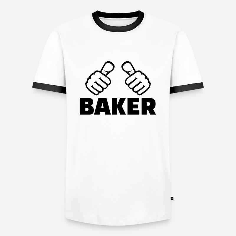Bäcker - Männer Kontrast-T-Shirt - Weiß/Schwarz