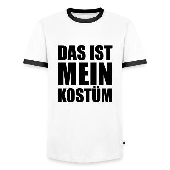 Das ist mein Kostüm - Männer Kontrast-T-Shirt - Weiß/Schwarz - Vorne - AI Model Female 172 light (172cm) & AI Model Male 178 dark (178cm)