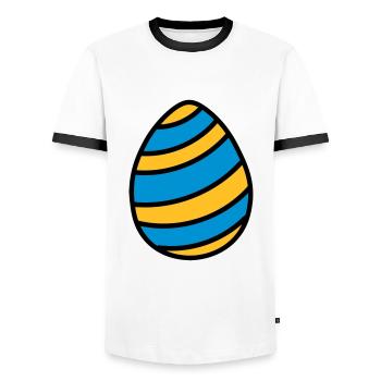Osterei Easter Egg Ostern Geschenkidee - Männer Kontrast-T-Shirt - Weiß/Schwarz - Vorne - AI Model Female 172 light (172cm) & AI Model Male 178 dark (178cm)