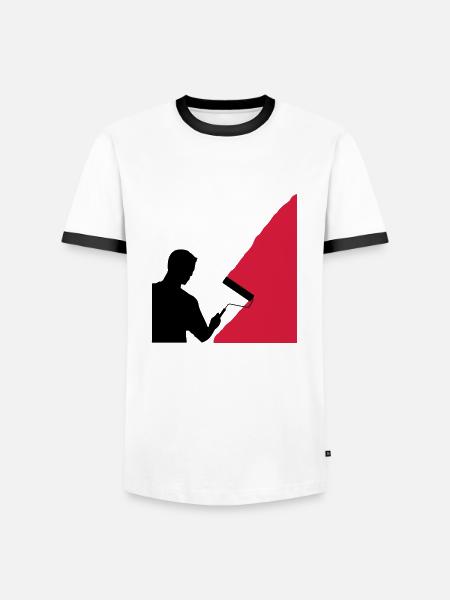 Painter and painter - vector - Men's Ringer Shirt - white/black