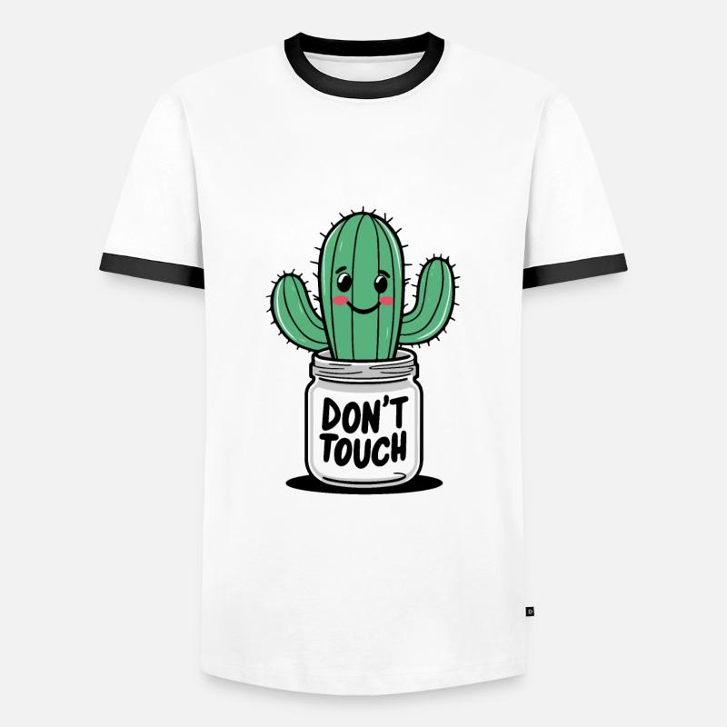 Don't touch - Men's Ringer Shirt - white/black