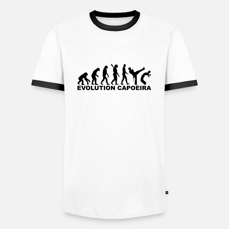 Evolution Capoeira - T-shirt contrasté Homme - blanc/noir