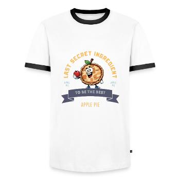 Gâteau maison - T-shirt contrasté Homme - blanc/noir - Devant - AI Model Female 172 light (172cm) & AI Model Male 178 dark (178cm)
