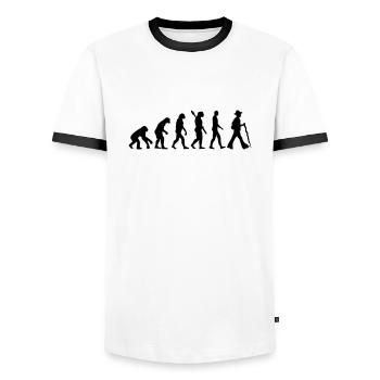 Zimmermann - Männer Kontrast-T-Shirt - Weiß/Schwarz - Vorne - AI Model Female 172 light (172cm) & AI Model Male 178 dark (178cm)
