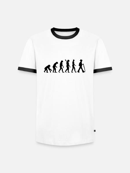 Évolution Charpentier - T-shirt contrasté Homme - blanc/noir