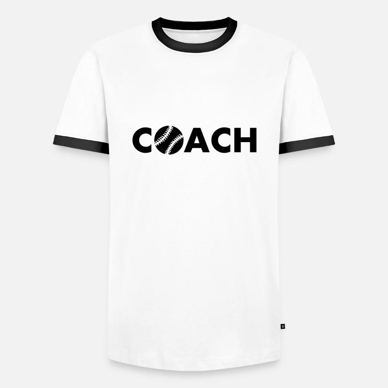 baseball coach - Männer Kontrast-T-Shirt - Weiß/Schwarz