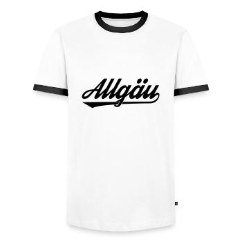 Allgäu - Männer Kontrast-T-Shirt - Weiß/Schwarz - Vorne - AI Model Female 172 light (172cm) & AI Model Male 178 dark (178cm)