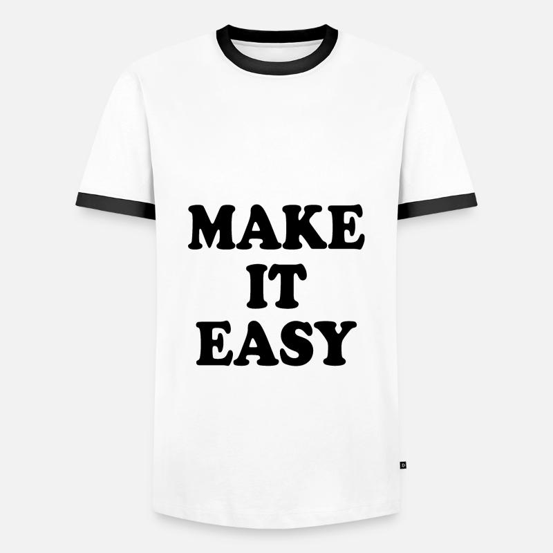 Make it easy - Men's Ringer Shirt - white/black