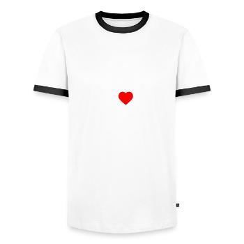I love irish girls - Men's Ringer Shirt - white/black - Front - AI Model Female 172 light (172cm) & AI Model Male 178 dark (178cm)