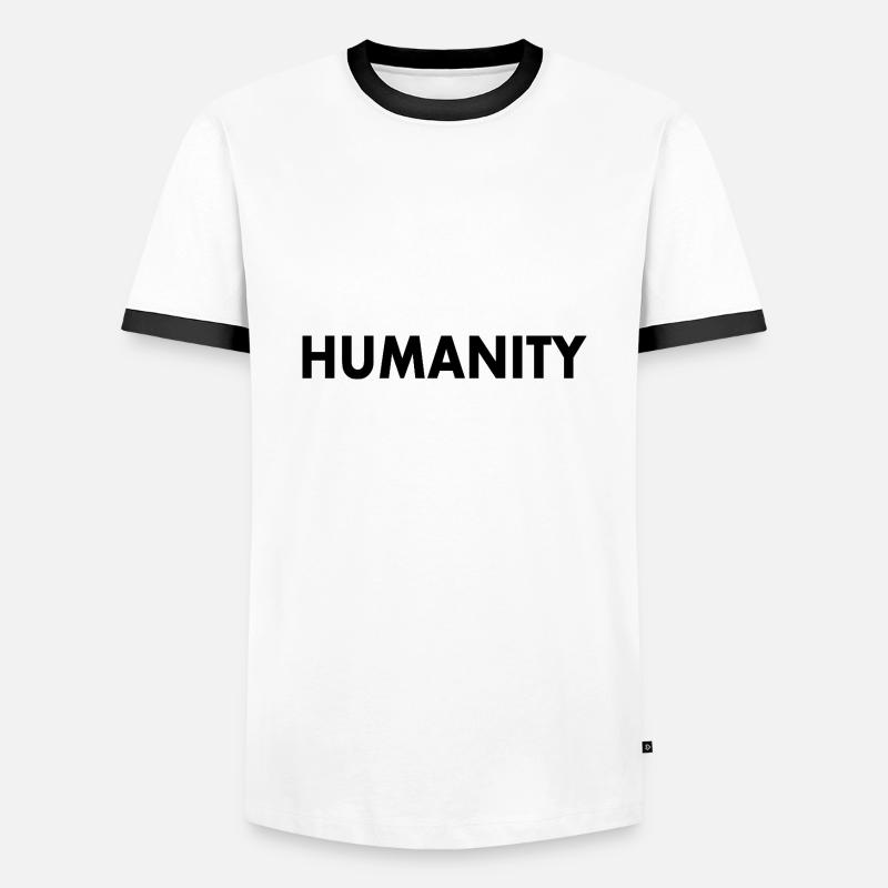 Humanity - Men's Ringer Shirt - white/black