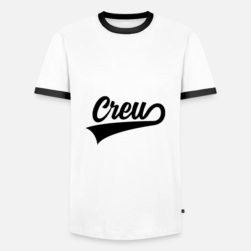 CREW BOOT - Männer Kontrast-T-Shirt - Weiß/Schwarz