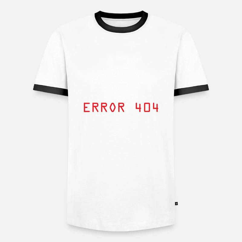 Error 404 computer - Men's Ringer Shirt - white/black