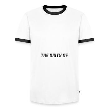 MADE IN 1960 WHITE - Männer Kontrast-T-Shirt - Weiß/Schwarz - Vorne - AI Model Female 172 light (172cm) & AI Model Male 178 dark (178cm)