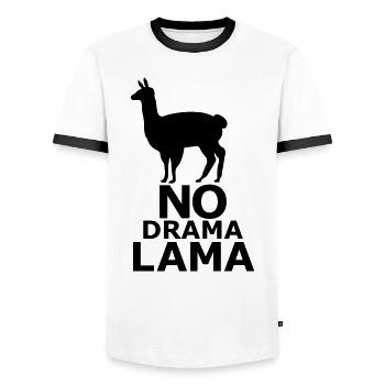 lama - T-shirt contrasté Homme - blanc/noir - Devant - AI Model Female 172 light (172cm) & AI Model Male 178 dark (178cm)