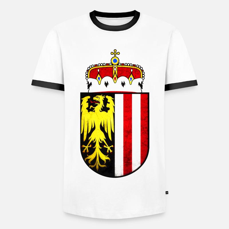 upper Austria - Men's Ringer Shirt - white/black