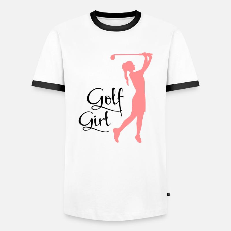 golf - Men's Ringer Shirt - white/black