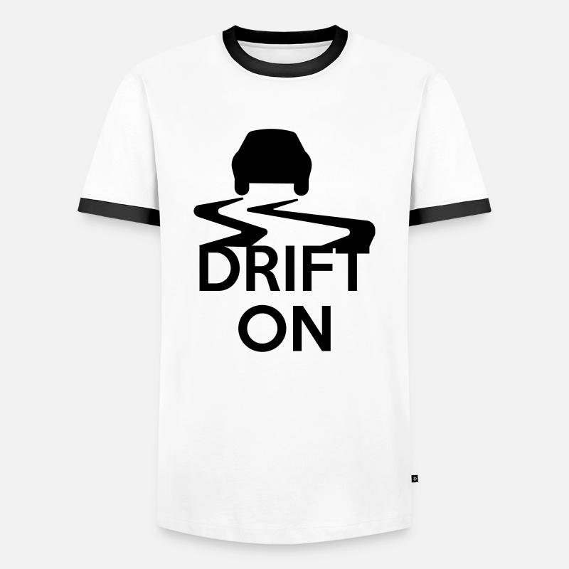Drift On - Men's Ringer Shirt - white/black
