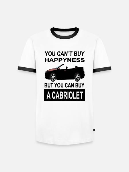 Cabriolet rijdende cabriolet bestuurder cabriolet zegt auto - Mannen contrastshirt - wit/zwart