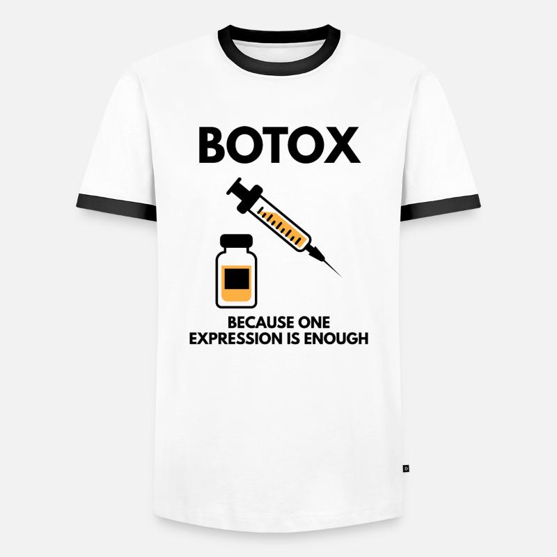 Botox - Men's Ringer Shirt - white/black