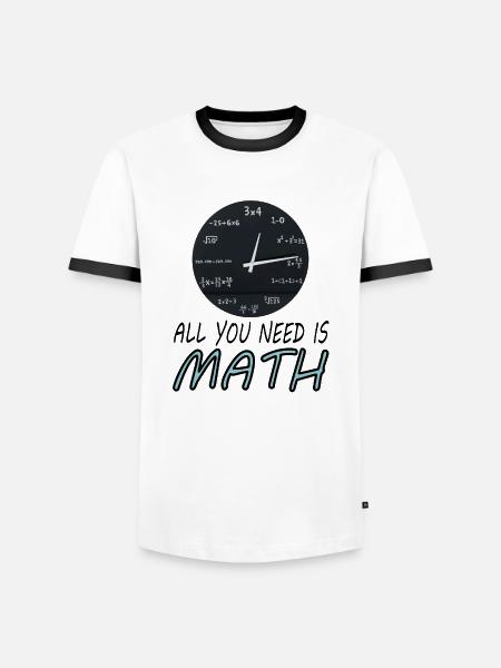 Mathe studieren Mathe-Student Mathstudium Geschenk - Männer Kontrast-T-Shirt - Weiß/Schwarz