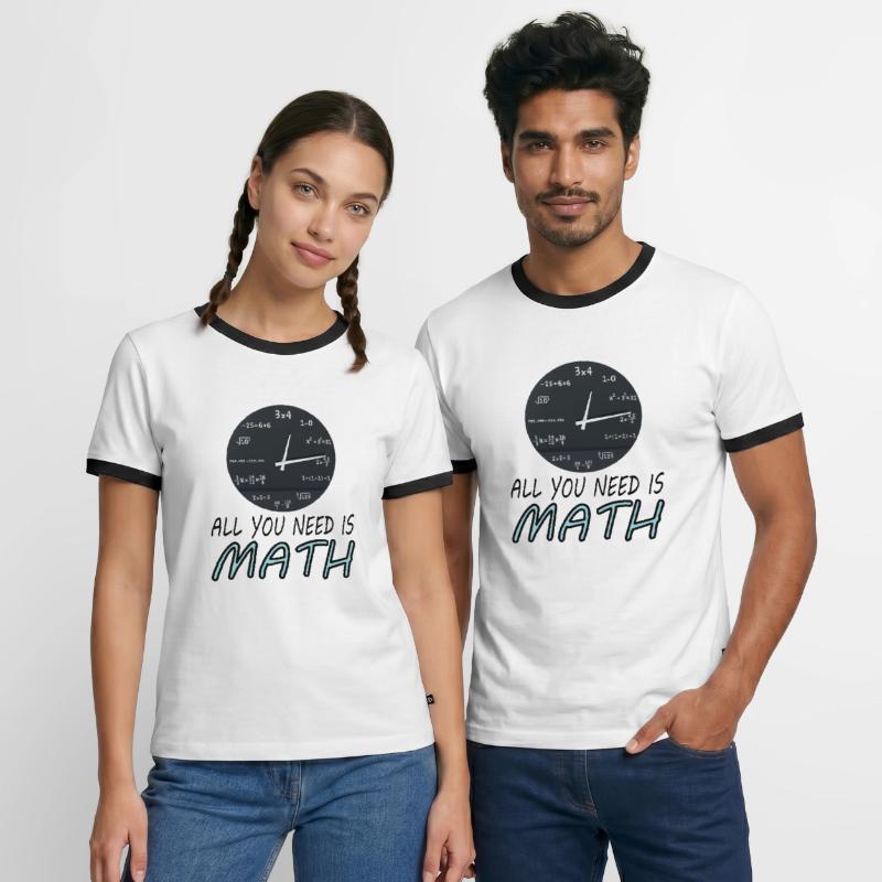 Study Math Student Math Study Gift Men's Ringer Shirt