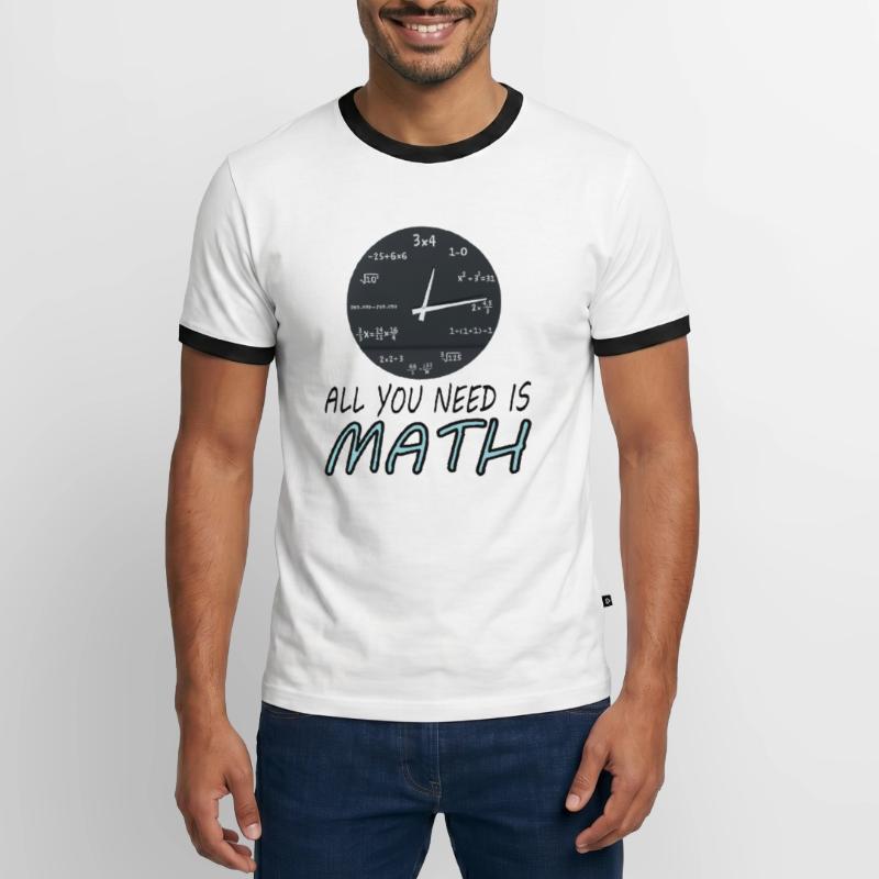 Study Math Student Math Study Gift Men's Ringer Shirt