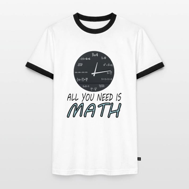 Study Math Student Math Study Gift Men's Ringer Shirt