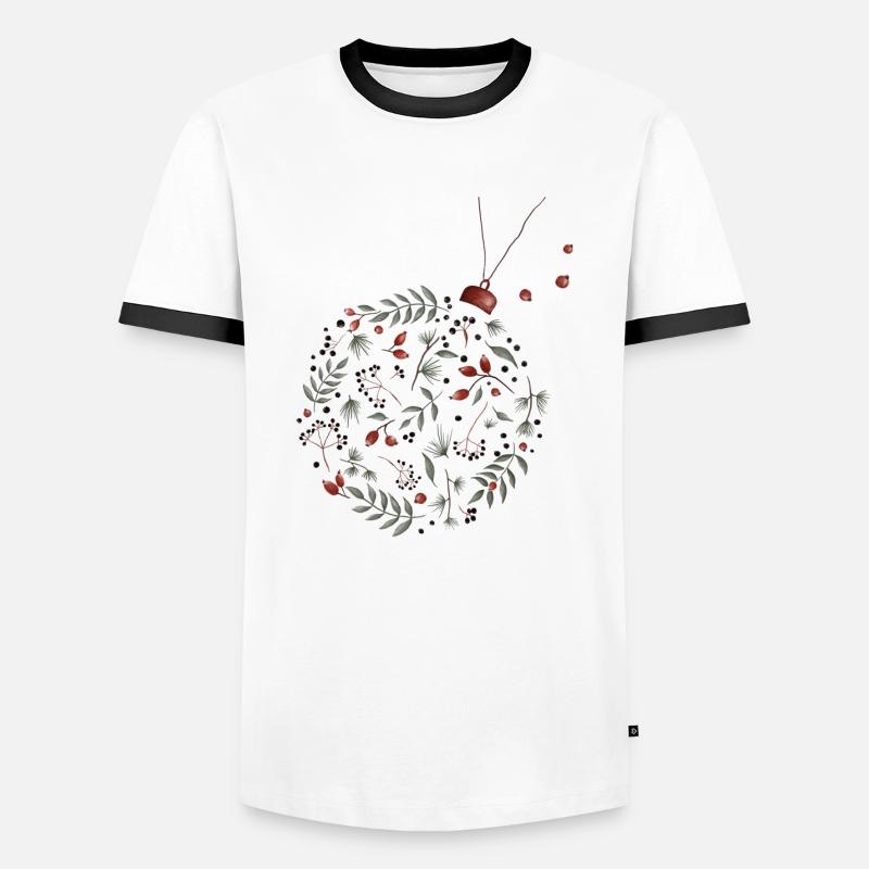 Bauble - Men's Ringer Shirt - white/black