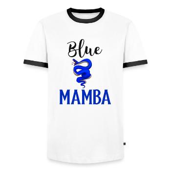 Snake Cobra Boa Arizona Blue Mamba Cadeau - T-shirt contrasté Homme - blanc/noir - Devant - AI Model Female 172 light (172cm) & AI Model Male 178 dark (178cm)