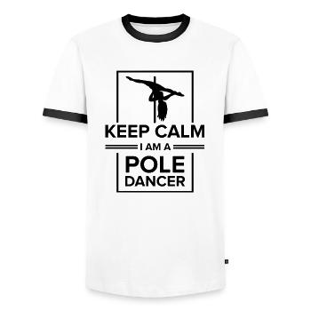 Dancing Dance Music - Männer Kontrast-T-Shirt - Weiß/Schwarz - Vorne - AI Model Female 172 light (172cm) & AI Model Male 178 dark (178cm)