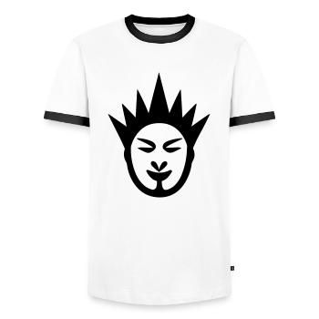 Clown - Männer Kontrast-T-Shirt - Weiß/Schwarz - Vorne - AI Model Female 172 light (172cm) & AI Model Male 178 dark (178cm)