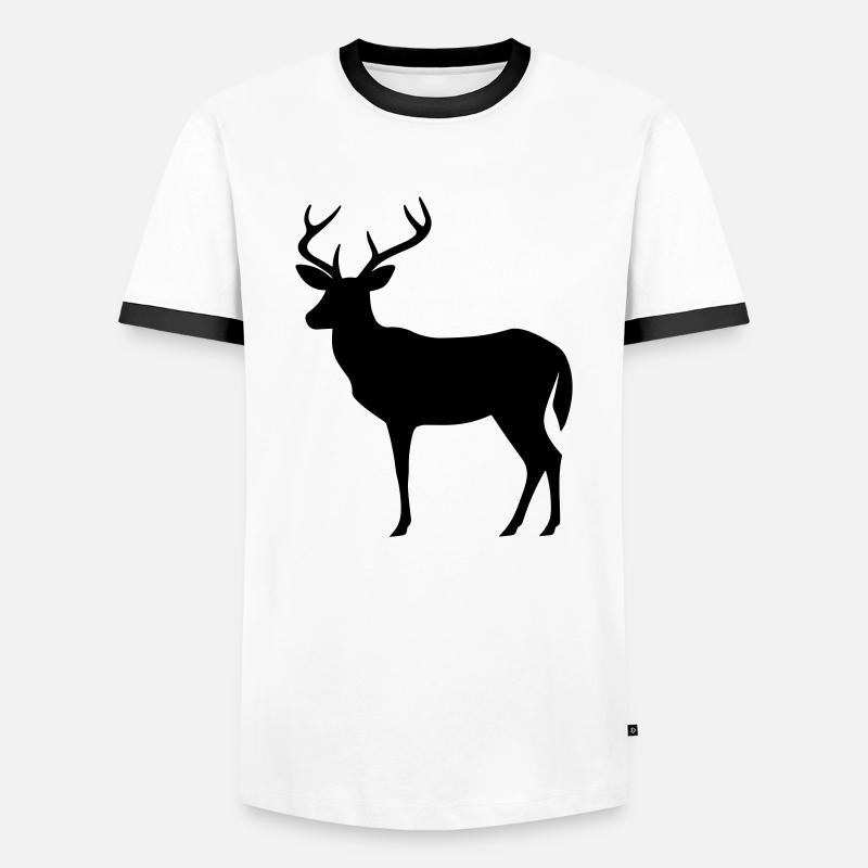 Deer - Men's Ringer Shirt - white/black