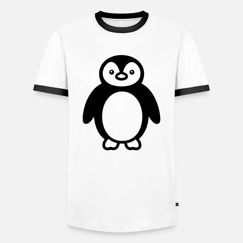 Penguin - Men's Ringer Shirt - white/black