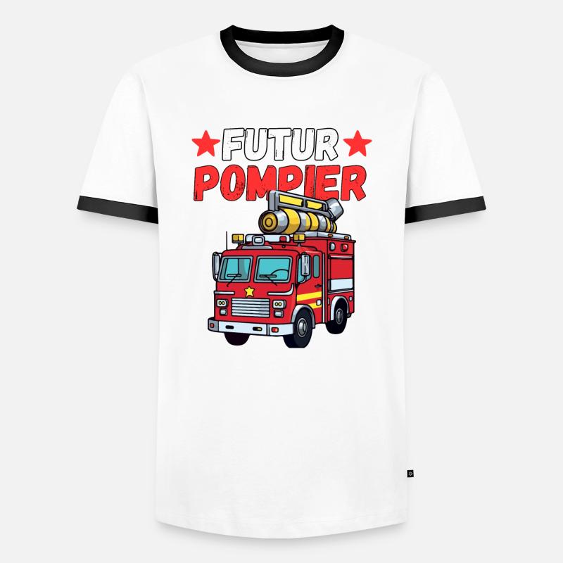 Future Firefighter - Men's Ringer Shirt - white/black