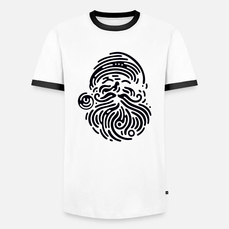 Dongxiang - T-shirt contrasté Homme - blanc/noir