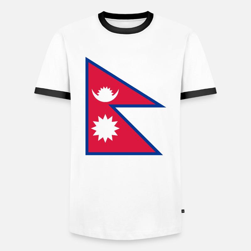 Nepal - Men's Ringer Shirt - white/black