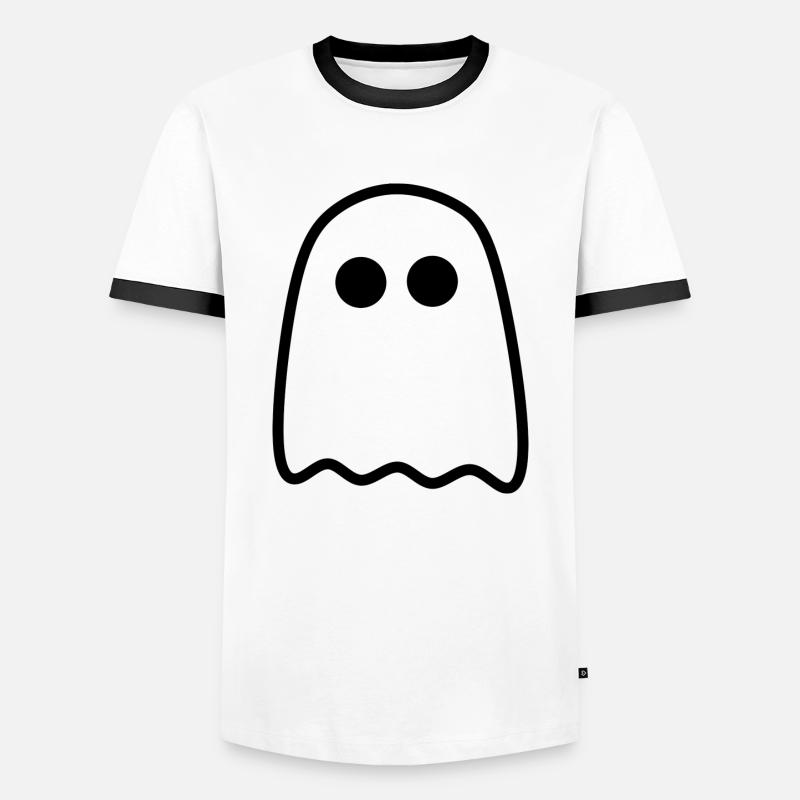 gespenst,geist,comic,kinder - Männer Kontrast-T-Shirt - Weiß/Schwarz