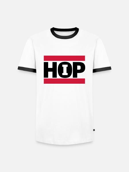 hip hop - Männer Kontrast-T-Shirt - Weiß/Schwarz