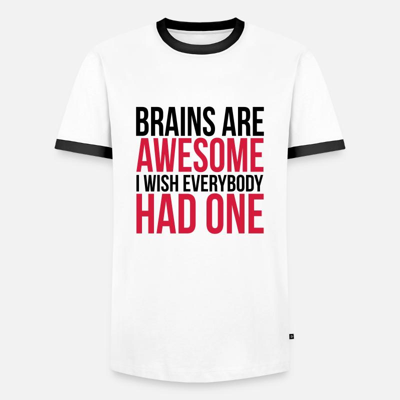 Funny - Männer Kontrast-T-Shirt - Weiß/Schwarz