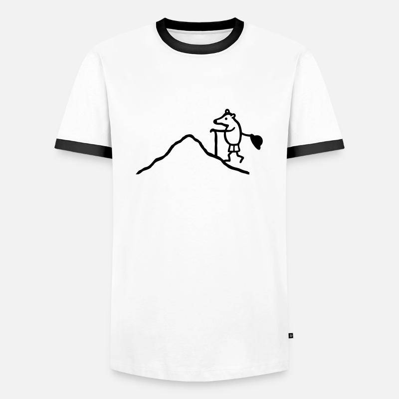 Maulwurf klettern - Männer Kontrast-T-Shirt - Weiß/Schwarz