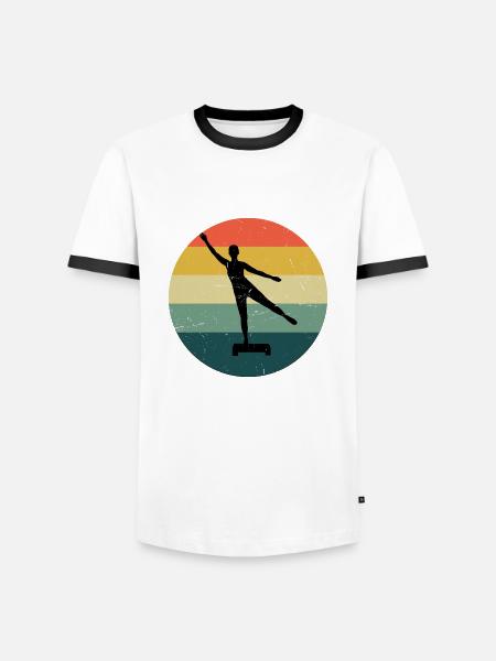 Aerobic Konditionstraining Krafttraining Aerobic - Männer Kontrast-T-Shirt - Weiß/Schwarz