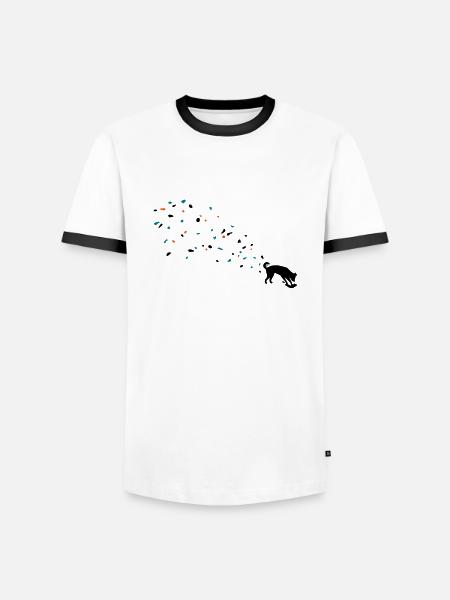 Dog dirt - Men's Ringer Shirt - white/black